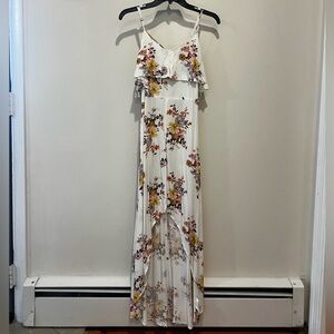 Floral Maxi Dress with off the shoulder
